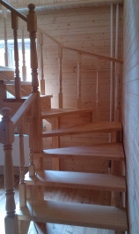 Лестница поворотная с забежными ступенями, Черногубово_фото_2