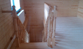 Лестница поворотная с забежными ступенями, Черногубово_фото_4