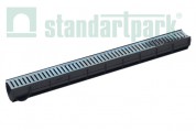 STANDARTPARK PolyMAX DN70 h90 Лоток водоотводный пластиковый кл. А15 с металлической оц. решеткой