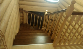 Поворотная лестница на 180 с покраской, р-он Городни_фото_3