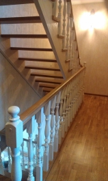 Изготовление лестницы с установкой ( массив сосна, ступени бук ), г. Тверь  ул. Прошина_фото_4
