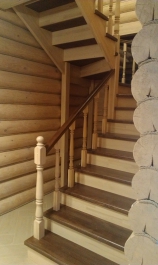 Поворотная лестница на 180 с покраской, р-он Городни_фото_2